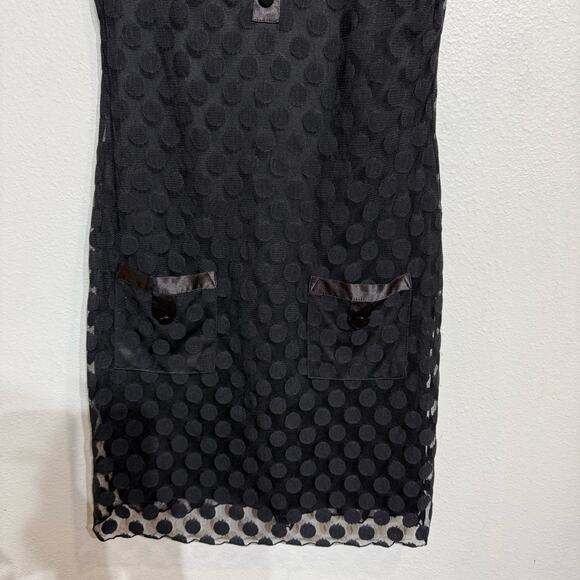 Enfocus Studio Black Swiss Dot Midi Dress Sz 8 - Picture 3 of 10